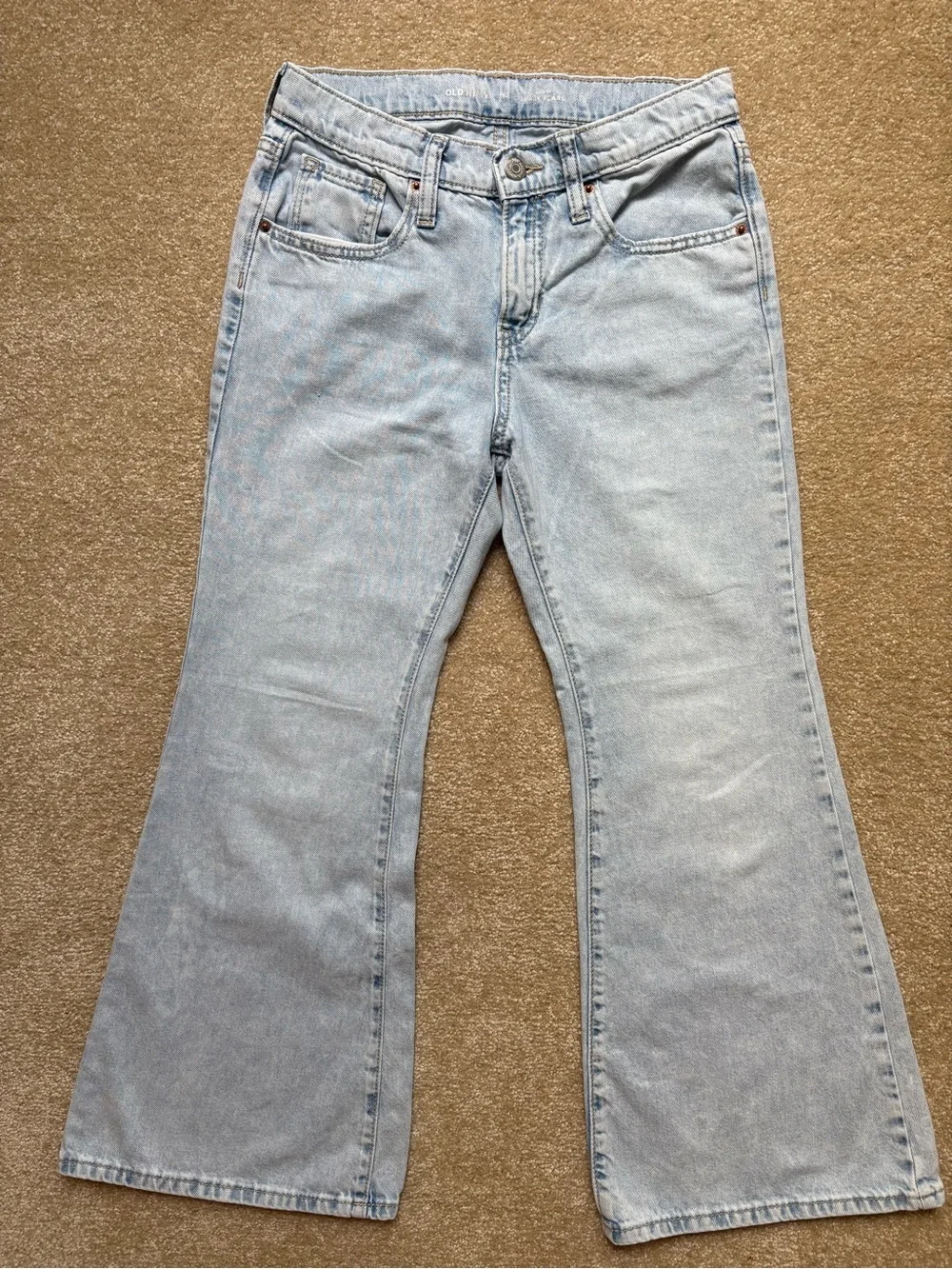 NWOT OLD NAVY Girls’ Light Wash Baggy Flare Jeans
